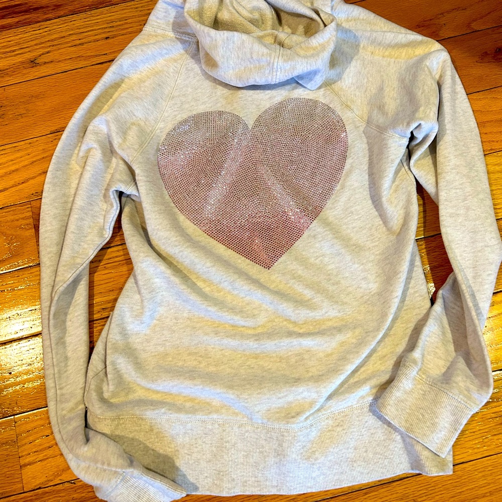 Victoria Secret Angel Heart Sequin Zip Sweater